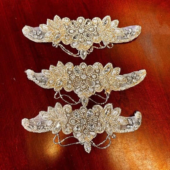 Gorgeous Jeweled Bridal Anklets - Picture 1 of 3